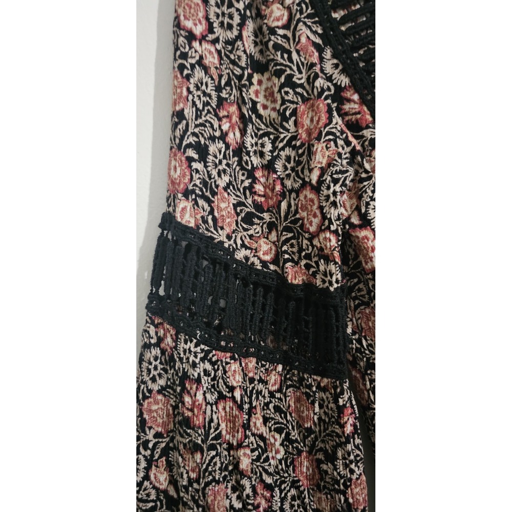 Knox Rose Swing Dress Womens M Lagenlook Bohemian‎ Cottagecore Floral Crotchet - Picture 5 of 11